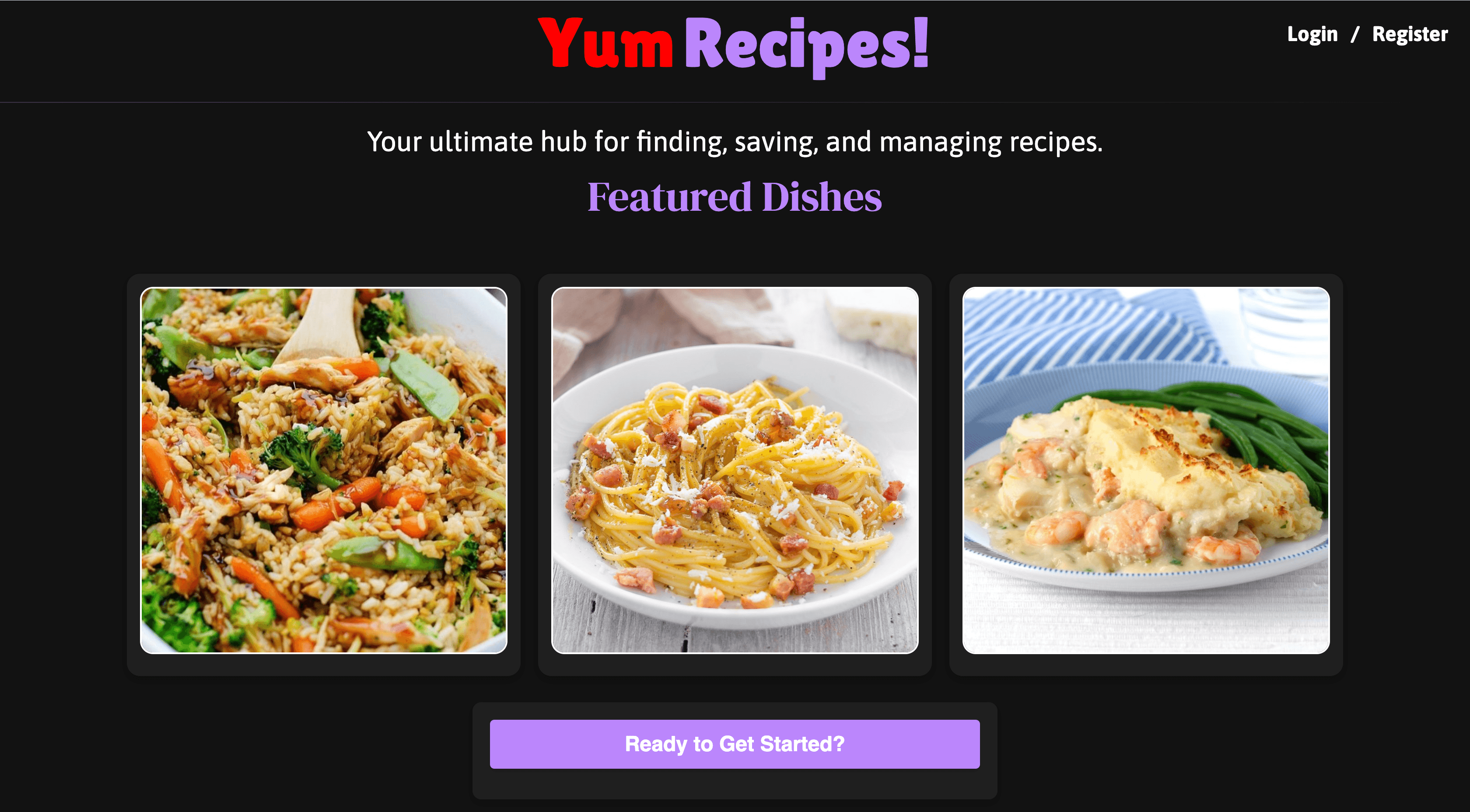 Yum Recipes — Recipe Manager