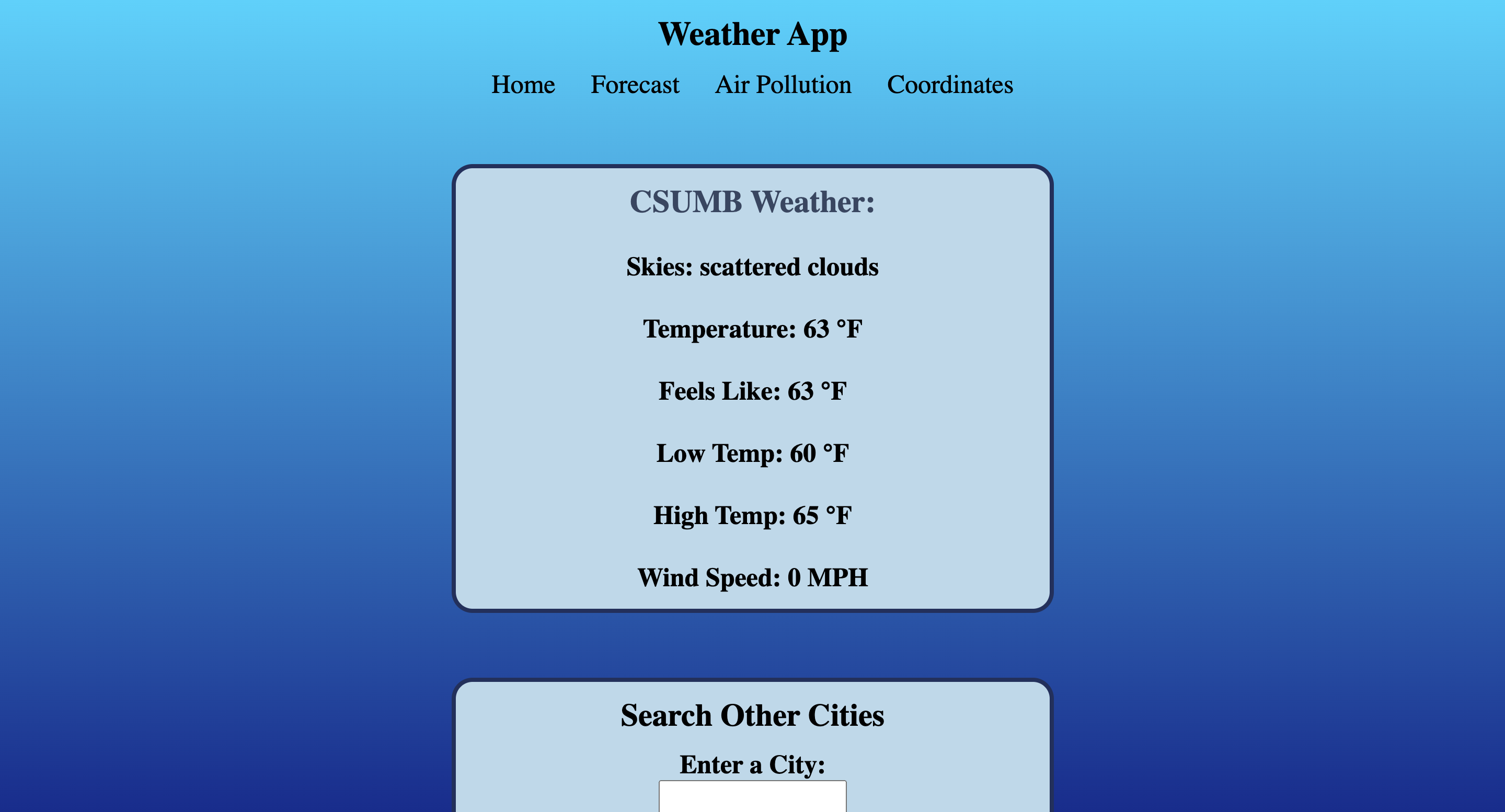 Weather Web Application